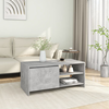 vidaXL Klubska mizica betonsko siva 102x50x45 cm konstruiran les