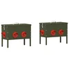 Hranilica za piliće 2 pcs Maslinasto zelena 41,5 x 20,5 x 33 cm