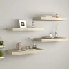 Plutajuće zidne police 4 kom boja hrasta 50 x 23 x 3,8 cm MDF