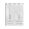 JELA PLAKAR P44B/PN - kolekcija Piano - Kristalno bela/Kristalno Bela HG Lak - 187x226x60 cm