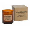 eoshop Sveča v kozarcu LOVOROV LIST&BLACKBARRY dišeči leseni stenj 190g