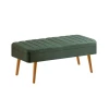 Hanah Home Trpezarijska klupa Vina 1070 110x50x40cm Bež-Zelena