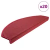 Prostirke za stepenice 20 kom 65x24x4 cm crvene poluokrugle velike