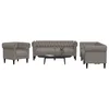 3-dijelni set sofa smeđesivi od tkanine