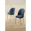 Hanah Home set trpezarijskih stolica Mara 8 kom, antracit tkanina Babyface, hromirane metalne noge