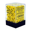 Kockice Chessex - Opaque - Yellow & Black - Dice Block (36) 12mm