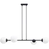 Luster na sajli FIRA 4xE27/60W/230V crni