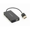USB 4port hub črne barve