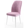 Hanah Home set trpezarijskih stolica Etra 2 kom, roze tkanina Jerry, bele drvene noge