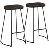 Vidaxl Barski stolčki 2 črni Black 45x40x78 cm trden mangov les