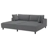 UPPAKRA Modularna sofa trosed, s lenjivcima/Johanneshov tamnosiva