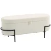 Homestar Shranjevalni otomanski stol 1145x40x48 cm bel