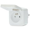 Nedis WIFIPO130EWT - Pametna utičnica 3680W/230V/ Tip E/16A Wi-Fi Tuya IP44