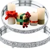 Srebrni zrcalni dekorativni pladenj Glamour decorative