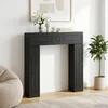 Okvir za kamin Crna 102 x 18 x 100,5 cm Konstruirano drvo