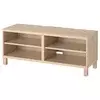 BESTA TV stalaža, belo b. im. hrastovine, 120x40x48 cm