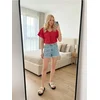 Sinsay - Bluza u boho stilu sa ukrasnim vezivanjem - crvena
