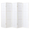 Homestyle4U Pregradna stena, Shoji 5-delna, 220x2,2x175 cm, bela