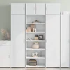 Visoka komoda bijela 70x41x185 cm od konstruiranog drva