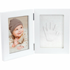 Happy Hands Double Frame set za odtis dojenčkovih dlani in stopal White