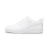 PUMA Rebound V6 Low Sneakers, Shoes, White/Cool Light Gray, 35.5