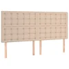 Vidaxl Vzglavje postelje Cappuccino 200x5x118/128 cm umetno usnje