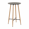 eoshop Barska miza, črna/hrast, premer 60 cm, IMAM