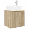 vidaXL Umivalnik s pritrditev na steno Sonoma hrast 53 x 35 x 63 cm