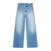 Bershka Kavbojke moder denim