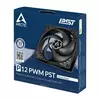Ventilator za kućište Arctic P12 PWM PST , 12cm, 4 pin, black/black, ACFAN00120A