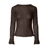 PIECES Bluza PCFLAISE rjava