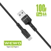 WEWO CA-08 USB DATA KABL FAST 100W/6A TIP C CRNI 1