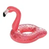 Napihljiv obroč Flamingo z bleščicami