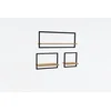 Hanah Home Zidna polica Yeso Sapphire, 3 komada, Crno-braon