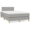 vidaXL Boxspring postelja z vzmetnico svetlo siva 120x190 cm blago