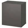 BESTA Spojene police s vratima, tamnosiva/Lappviken tamnosiva, 60x42x64 cm