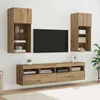 vidaXL TV stenske enote z LED 5 pcs Umetni hrast 40,5 x 30 x 90 cm