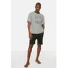 Trendyol Black Regular Fit Knitted Summer Shorts Pajamas Set