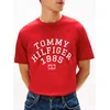 Bombažna kratka majica Tommy Hilfiger moška, rdeča barva, MW0MW41470