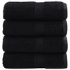 Vidaxl vidaXL Premium brisače SOLUND, 4 kosi, črne, 30 x 30 cm, 600 g/cm2