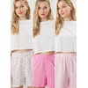 Trendyol Milla Ženski set donjeg dela pidžame Thmss25Pj00014, 3 komada, Roze