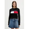Tommy Jeans Pulover mornarska / rdeča / črna / bela