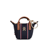 TOMMY HILFIGER Ročna torbica mornarska/rjava/rdeča/bela