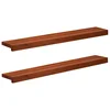 vidaXL Okenske police 2 kos Rjava 90 x 15 x 2 cm Trda bukovina