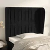 vidaXL Vzglavje z ušesi črno 103x23x118/128 cm žamet