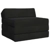 Sofa na razvlačenje Crna 200 x 70 x 10 cm Baršun