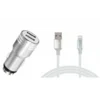 PUNJAC ZA MOBILNI 2xUSB 2,4A SA KABLOM ZA IPHONE TELEFONE