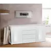 KOMODA 165/80/40 cm bela, bela visoki sjaj
