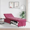 vidaXL Kavč Postelja 3-v-1 Izvlečna Oblika Bordo Žamet