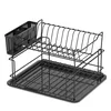 TEXELL Oceđivač za sudove Black double decker TDE-BD338